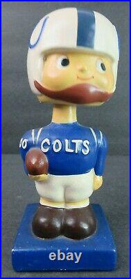 Vintage Baltimore Colts Blue Square Base Bobbin Head Nodder Near Mint Condition