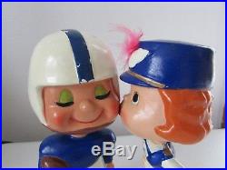 Vintage Baltimore Colts KISSING BOY & GIRL BOBBLE HEADS Nodders Bobbleheads