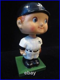 Vintage Baseball 1960's New York Yankees Wood Base Nodder Bobblehead Custom Vintage Baseball 1960's New York Yankees Wood Base Nodder Bobblehead Custom