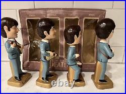 Vintage Beatles 1960s Car Mascots Complete Set W Box Nodder Bobblehead Mint 1964