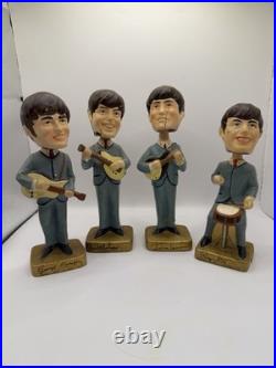 Vintage Beatles 1964 Car Mascots 8 Bobb'n Bobble Head Nodders Complete Set of 4