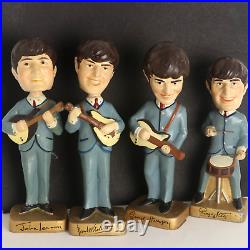 Vintage Beatles 1964 Car Mascots 8 Bobb'n Bobble Head Nodders Complete Set of 4