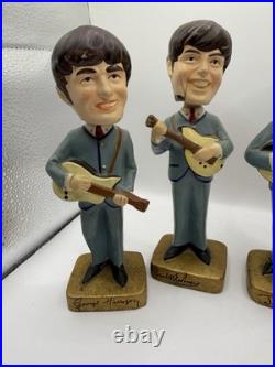 Vintage Beatles 1964 Car Mascots 8 Bobb'n Bobble Head Nodders Complete Set of 4