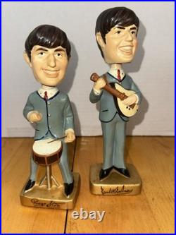 Vintage Beatles 1964 Car Mascots 8 Bobb'n Bobble Head Nodders Complete Set of 4