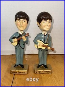 Vintage Beatles 1964 Car Mascots 8 Bobb'n Bobble Head Nodders Complete Set of 4