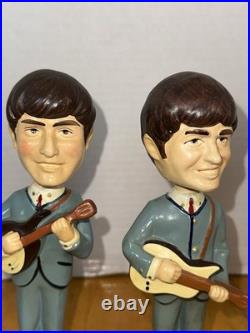 Vintage Beatles 1964 Car Mascots 8 Bobb'n Bobble Head Nodders Complete Set of 4