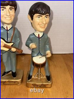 Vintage Beatles 1964 Car Mascots 8 Bobb'n Bobble Head Nodders Complete Set of 4