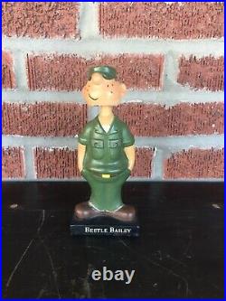 Vintage Beetle Bailey Working Nodder Bobble Head Figure Military King 7.5 Inch