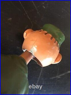 Vintage Beetle Bailey Working Nodder Bobble Head Figure Military King 7.5 Inch