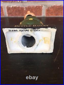 Vintage Beetle Bailey Working Nodder Bobble Head Figure Military King 7.5 Inch