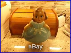 Vintage Bobbie Mae Bobblehead Swing and Sway Little Girl 1930's Paper Mache