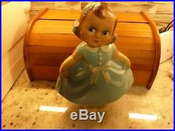 Vintage Bobbie Mae Bobblehead Swing and Sway Little Girl 1930's Paper Mache (B)