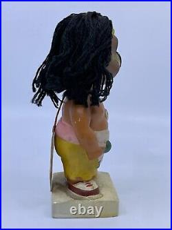 Vintage Bobble Head Japan Lucky Indian Medicine Man 1960s Cermaic w Tag