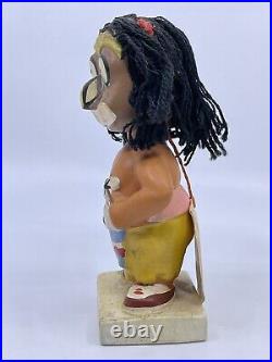 Vintage Bobble Head Japan Lucky Indian Medicine Man 1960s Cermaic w Tag