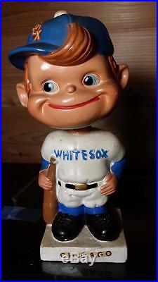 Vintage Bobble Head Nodder 1961-1963 Chicago White Sox White Square Base