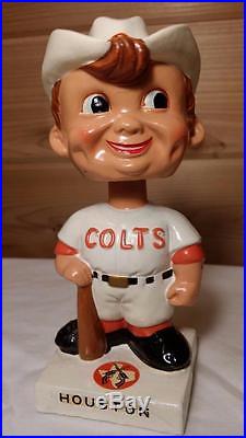 Vintage Bobble Head Nodder 1961-1963 Houston Colts White Square Base