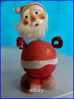 Vintage Bobble Head Santa Candy Box