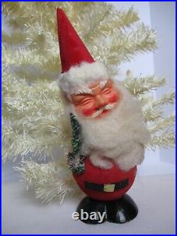 Vintage Bobble Head Santa Claus 10 Candy Container Christmas Nodder W Germany