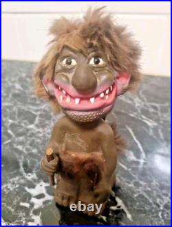 Vintage Bobblehead Figure Heico Caveman Troll Nodder Western Germany 1960s Rare