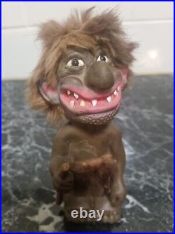 Vintage Bobblehead Figure Heico Caveman Troll Nodder Western Germany 1960s Rare