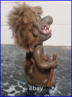 Vintage Bobblehead Figure Heico Caveman Troll Nodder Western Germany 1960s Rare