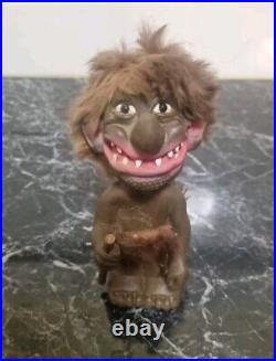 Vintage Bobblehead Figure Heico Caveman Troll Nodder Western Germany 1960s Rare