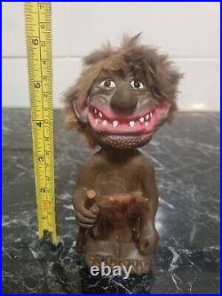 Vintage Bobblehead Figure Heico Caveman Troll Nodder Western Germany 1960s Rare