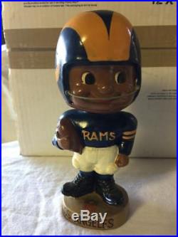 Vintage Bobblehead LA Rams 1965 NFL Nodder Black Face Series Rare