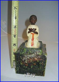 Vintage Bobblehead North African Alms Donation Collection Box Savings