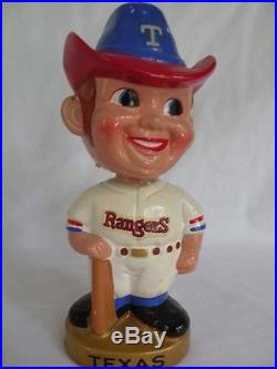 Vintage Bobblehead Texas Rangers Mascot Nodder Gold Base 1960's