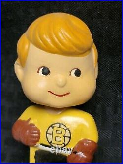 Vintage Boston Hockey Mini Nodder Bobblehead Ceramic NOS