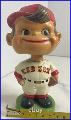 Vintage Boston Red Sox Nodder Bobblehead Baseball Figurine Green Base (1962-65)