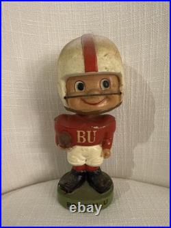 Vintage Boston University Football Bobblehead Nodder 1960s Japan Ceramic Origina