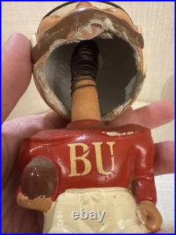 Vintage Boston University Football Bobblehead Nodder 1960s Japan Ceramic Origina