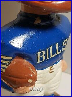 Vintage Buffalo Bills Bobblehead Nodder 1960s Gold Base 7¼ with age wear