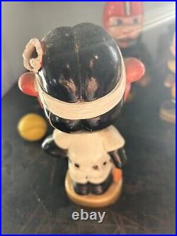 Vintage CHIEF WAHOO Cleveland Indians 1960's Nodder Bobblehead with Gold Base