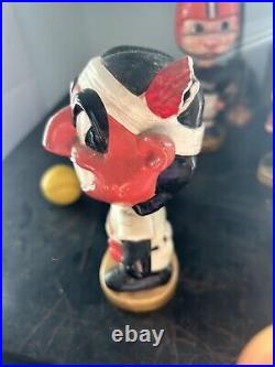 Vintage CHIEF WAHOO Cleveland Indians 1960's Nodder Bobblehead with Gold Base