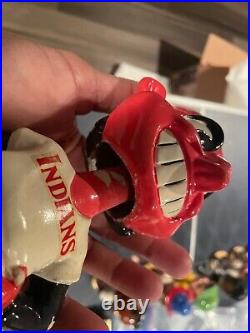 Vintage CHIEF WAHOO Cleveland Indians 1960's Nodder Bobblehead with Gold Base