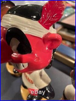 Vintage CHIEF WAHOO Cleveland Indians 1960's Nodder Bobblehead with Gold Base