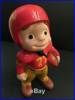 Vintage Ceramic Usc Football Player Statue