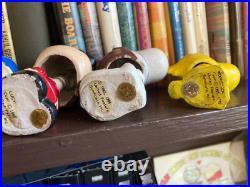 Vintage Charlie Brown Bobble Heads with Lucy, Snoopy, Woodstock