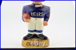 Vintage Chicago Bears Bobble Head Gold Round Base Football NFL Bobblehead