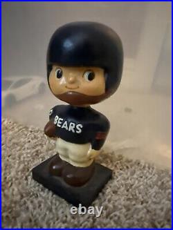 Vintage Chicago Bears Bobblehead Wood Base