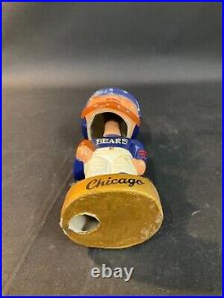 Vintage Chicago Bears NFL Football Gold Base BOBBLEHEAD 1960's 00 SHARP