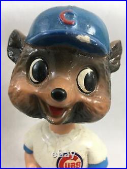 Vintage Chicago Cubs Bobble Head Mascot Doll 7 Nodder with Box