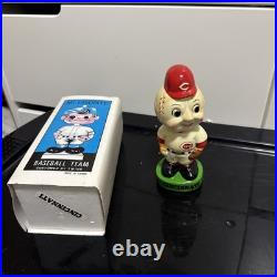 Vintage Cincinnati Reds Mascot Bobblehead Nodder Green Base RARE Fielder
