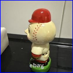 Vintage Cincinnati Reds Mascot Bobblehead Nodder Green Base RARE Fielder