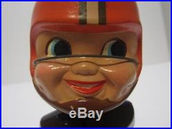 Vintage Cleveland Browns 1960s NFL Football Gold Base RARE Bobblehead Nodder