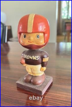 Vintage Cleveland Browns Football Bobblehead Collectible Figure 1960s