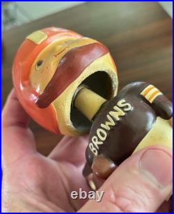 Vintage Cleveland Browns Football Bobblehead Collectible Figure 1960s